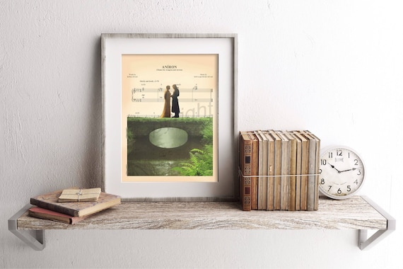 Aniron Aragorn Arwen Love Theme Sheet Music Art Movie Poster