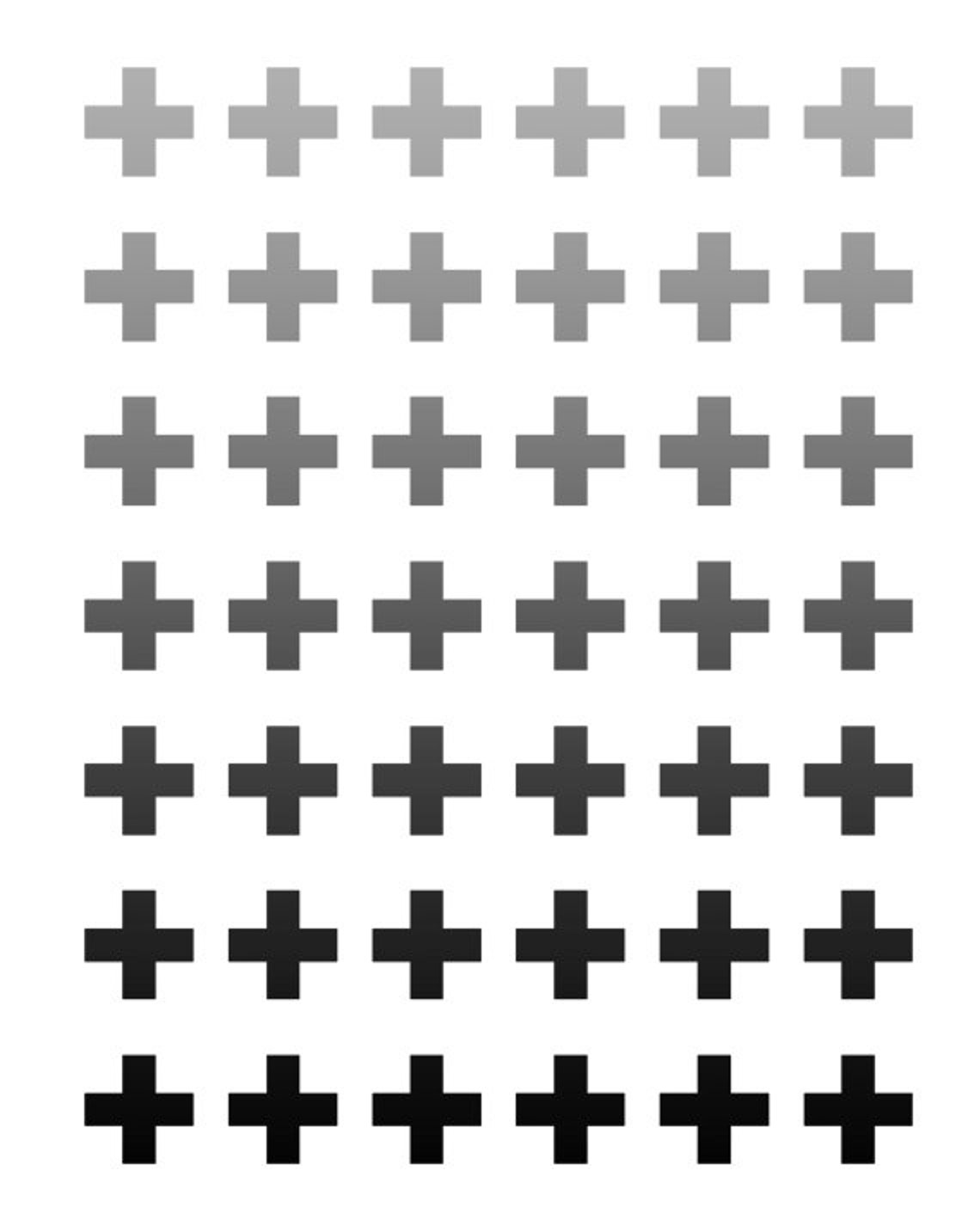 Swiss Cross Grid Gradient Grey Minimalist Scandinavian Print - Image 2