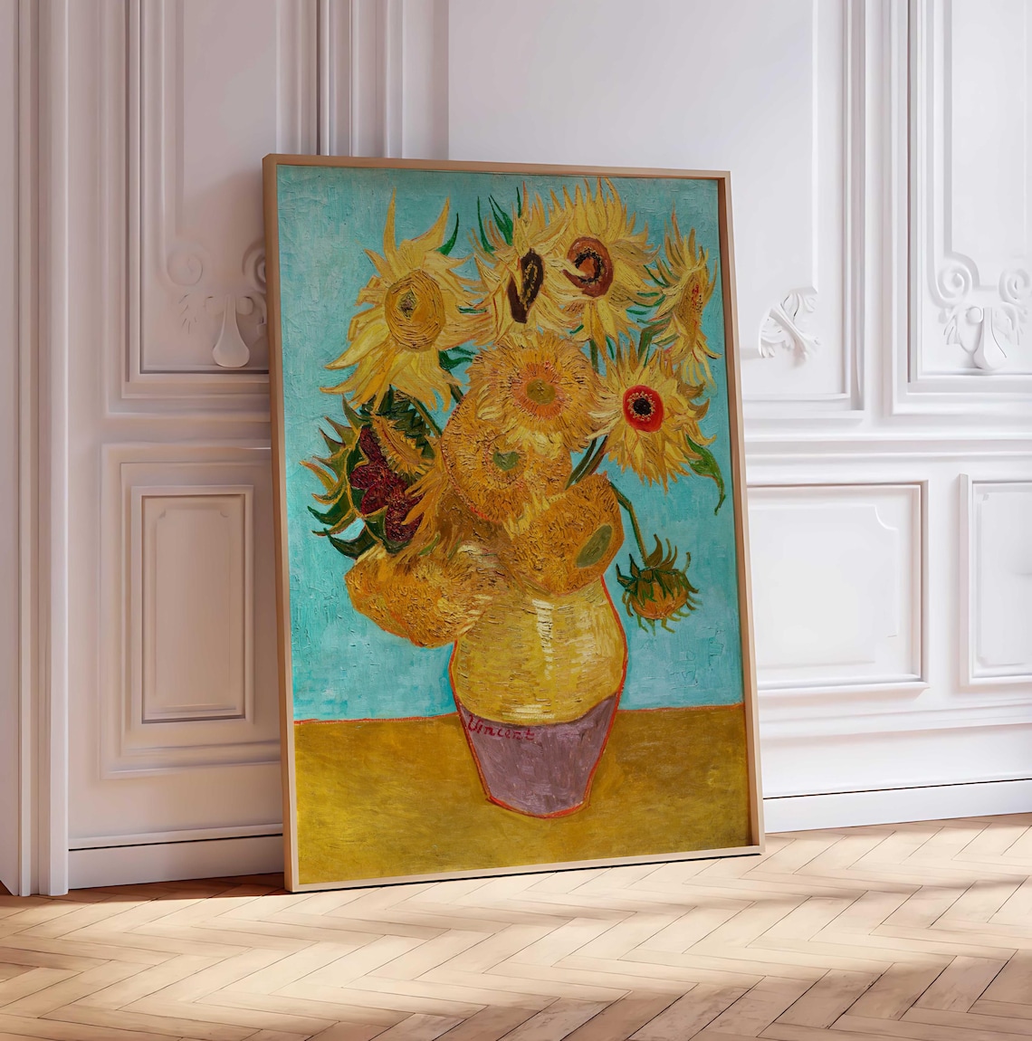 Van Gogh Floral Still Life, Vintage Botanical Poster