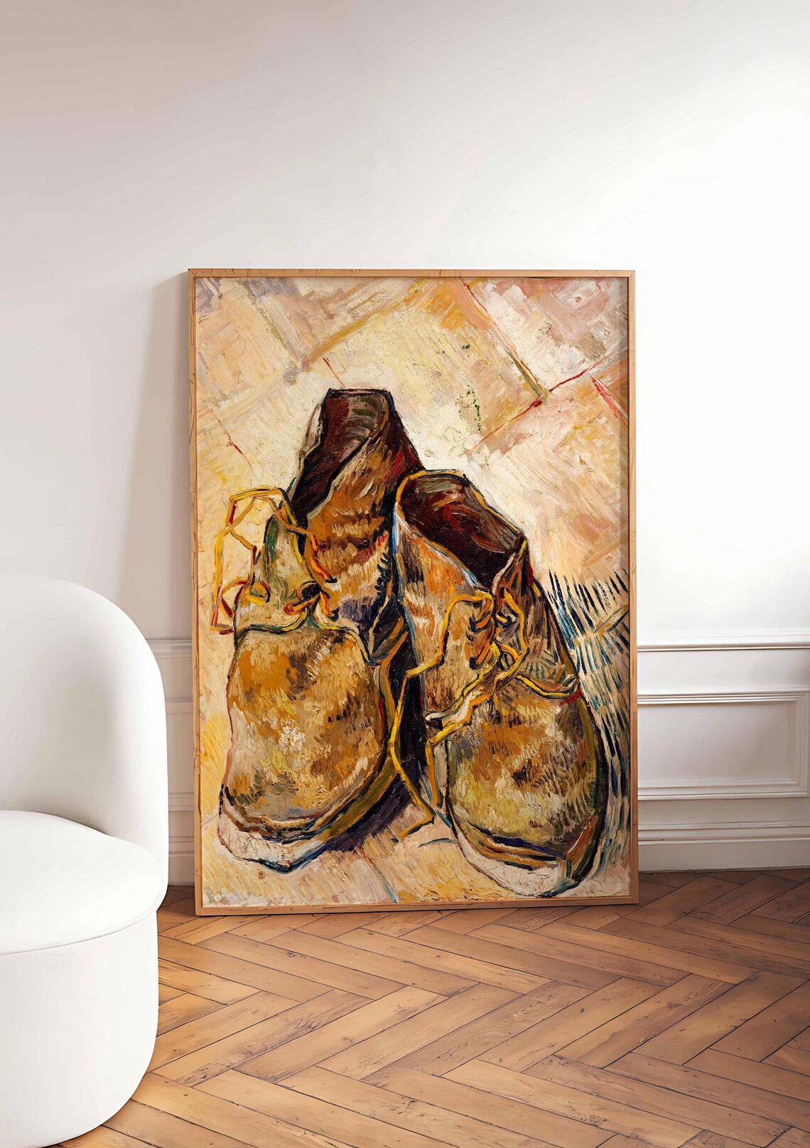 Vincent van Gogh A Pair of Shoes Worn Boots Still Life Moody Fine Art Poster - Image 3