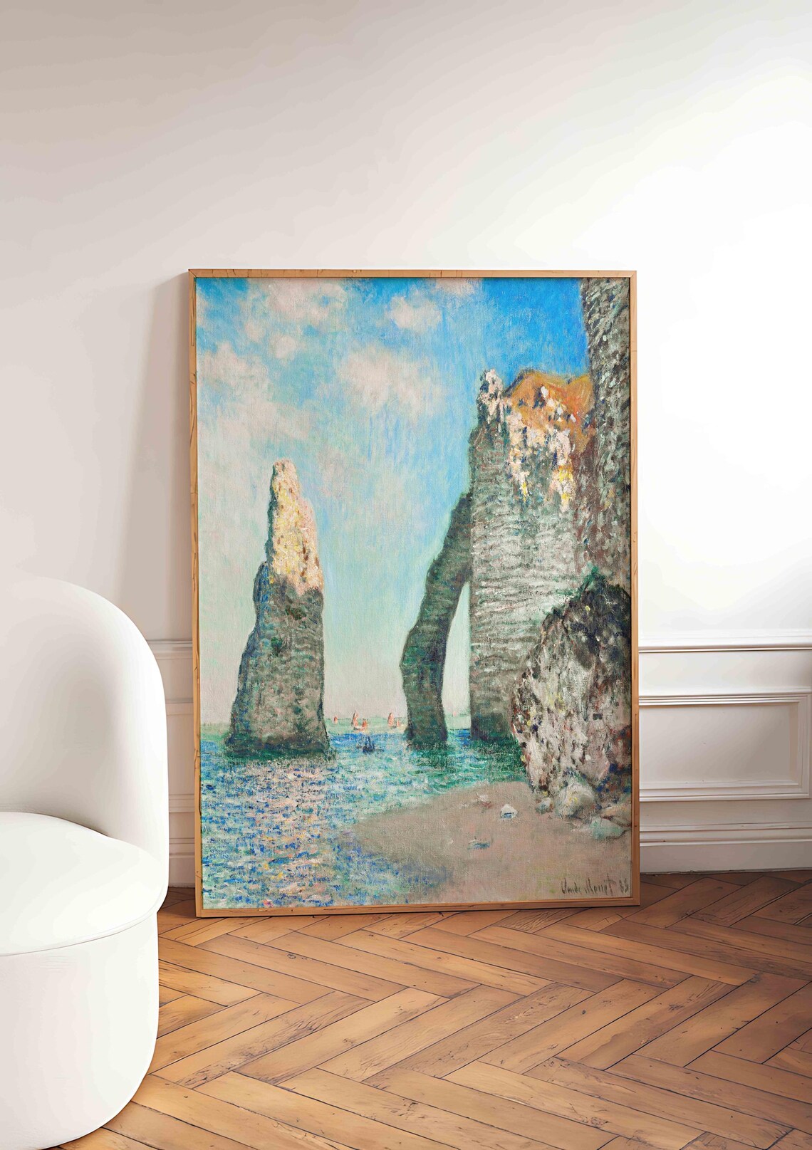 Claude Monet The Cliffs At Etretat, Vintage Poster - Image 5