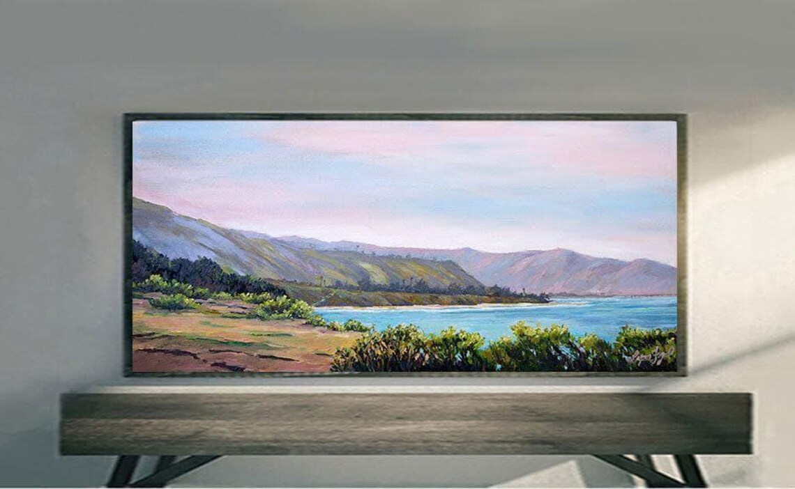Carpinteria Beach Coastal Ocean Wall Art Print