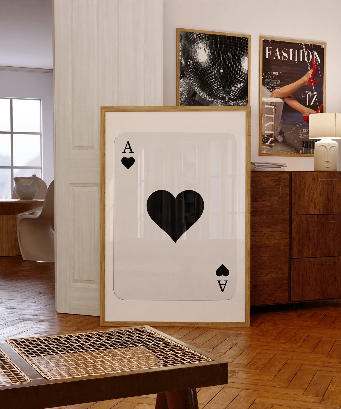 Ace Of Hearts Retro Preppy Wall Art Print - Image 2