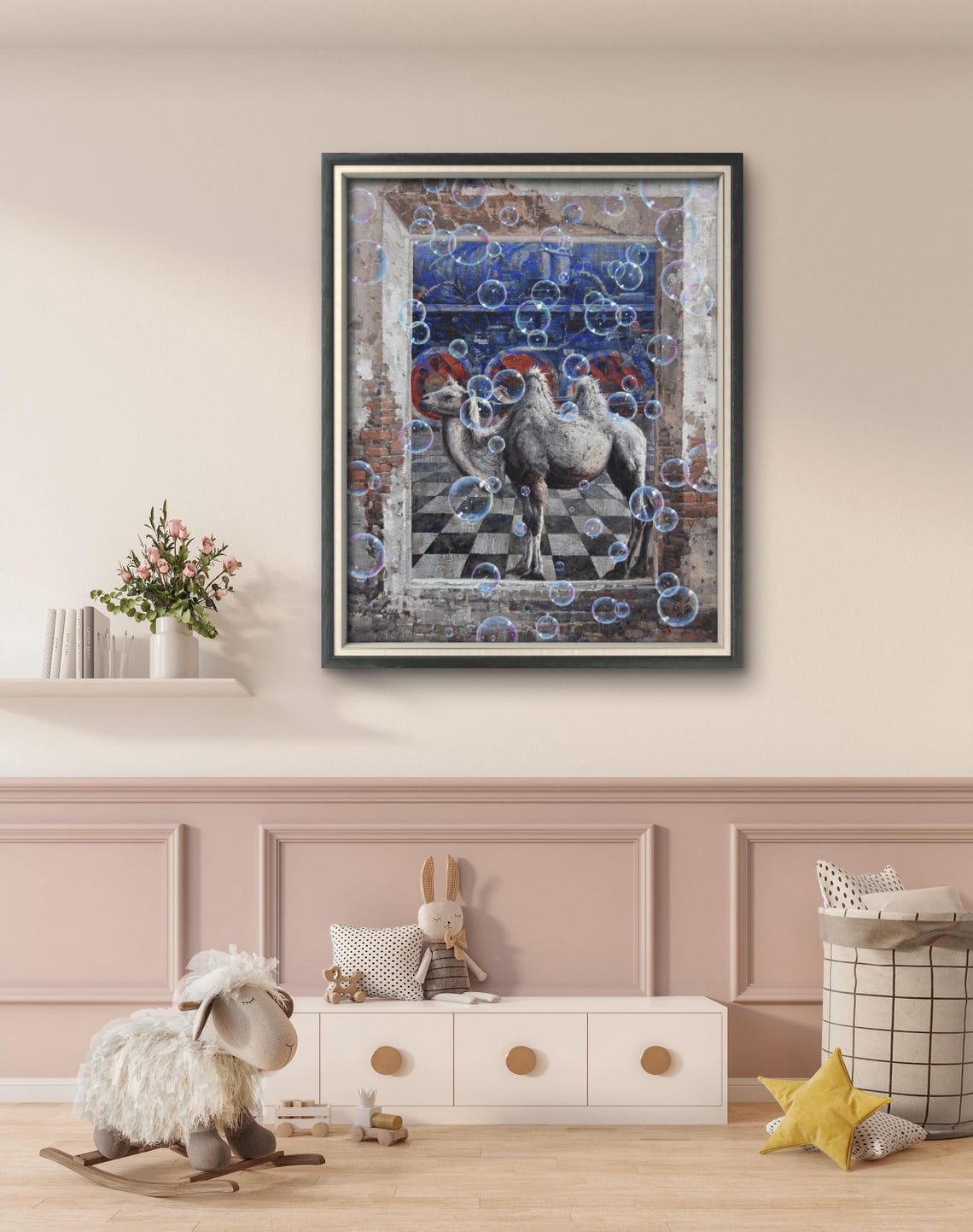 Original Oil Painting Contemporary Art Oil Painting Wall Art Modern Art Decoration Home Decoration Camel Painting - Image 3