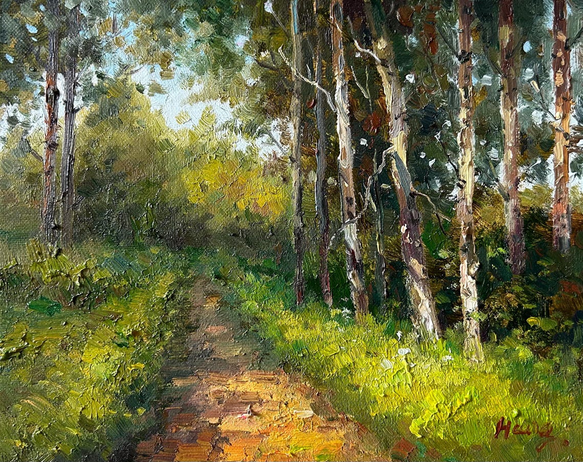 Original Natural Landscape Oil Painting Small Oil Painting Home Wall Decoration Oil Painting Art Wall Art Oil Painting - Image 5