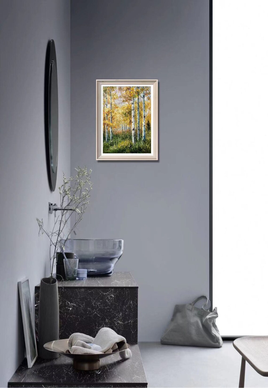 Impression Landscape Oil Painting, Boho Decor - Image 3