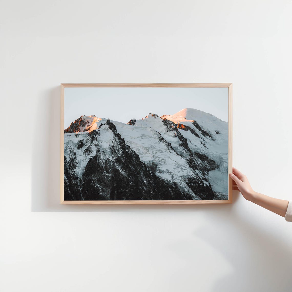 Snowy Alpine Massif Glacier Peaks First Morning Light Poster - Image 2