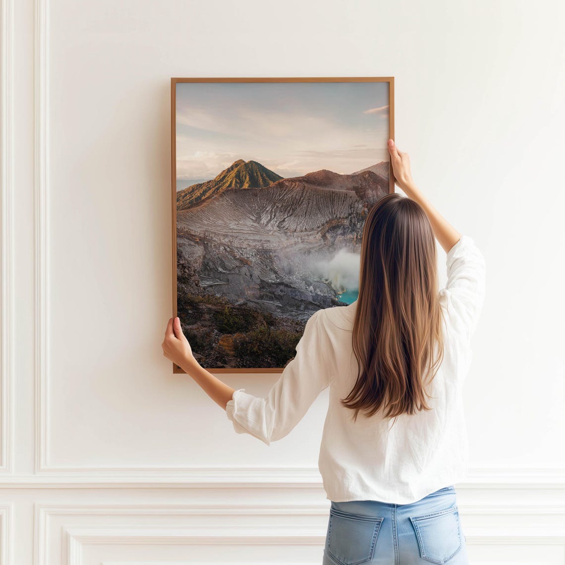 Ijen Volcano Sunrise Crater Lake East Java Indonesia View Poster - Image 3
