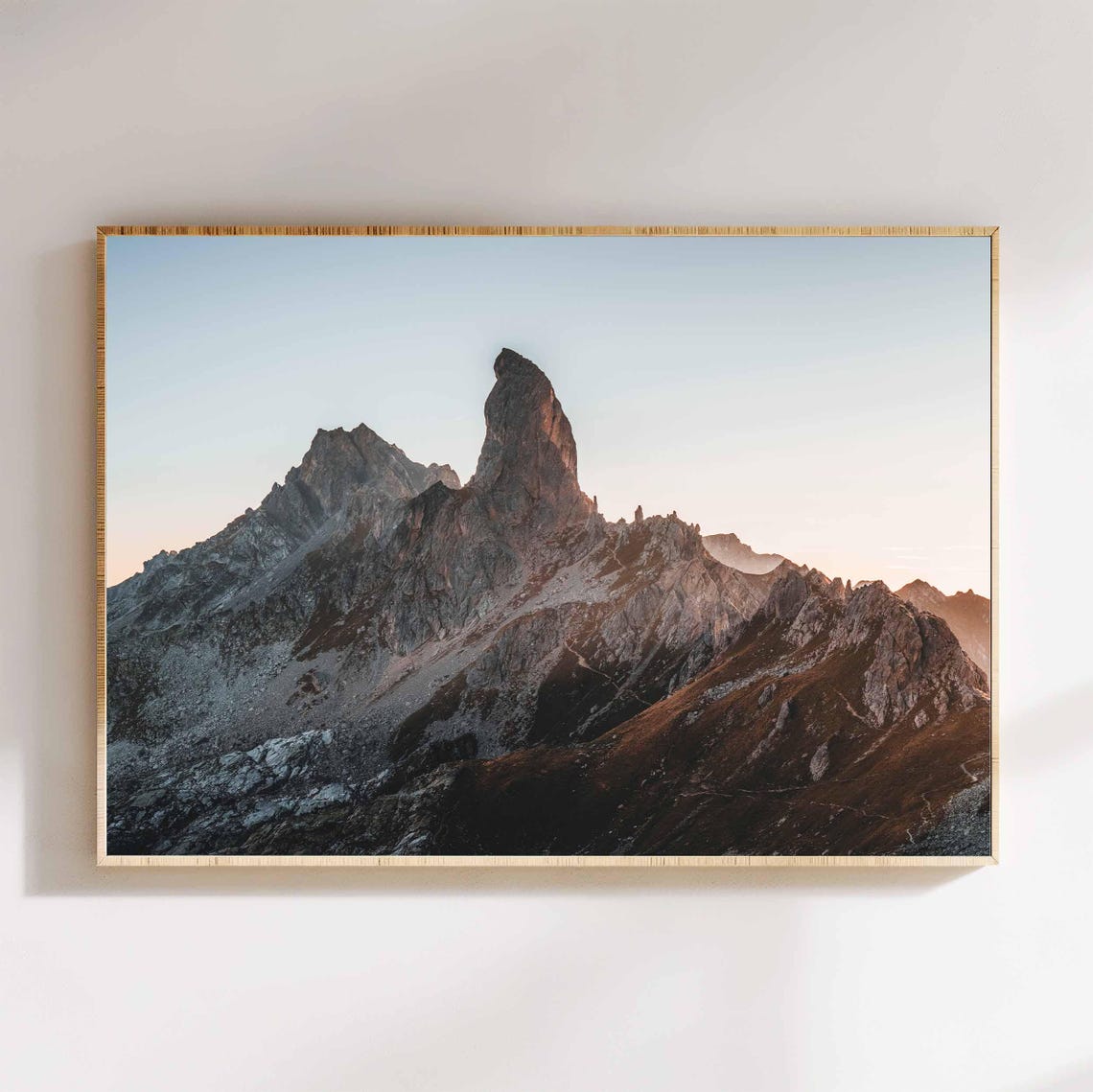 Pierra Menta French Alps Jagged Ridge Sunset Mountain Scenery Poster