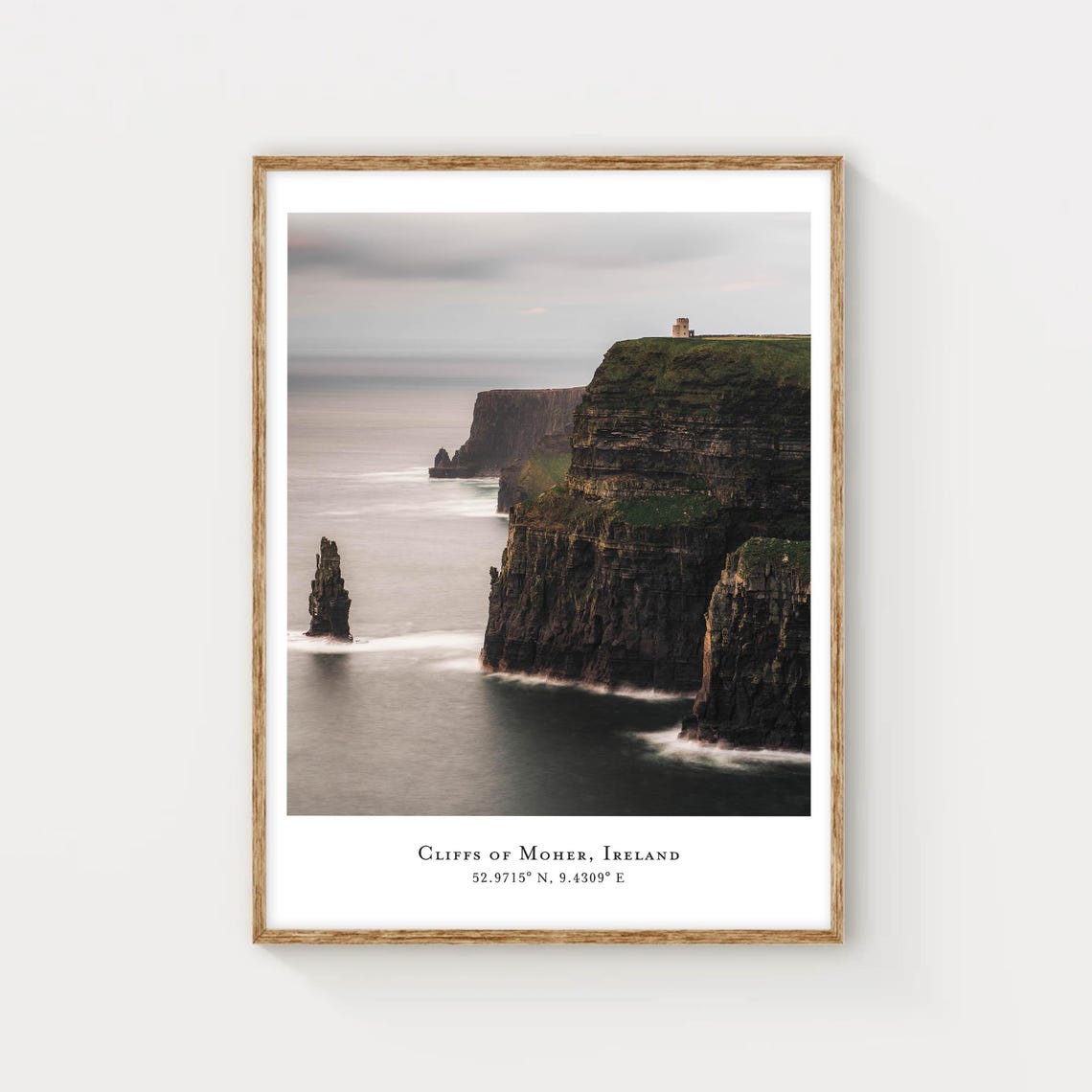 Cliffs of Moher Atlantic Ireland Sea Stack Ocean Waves Poster