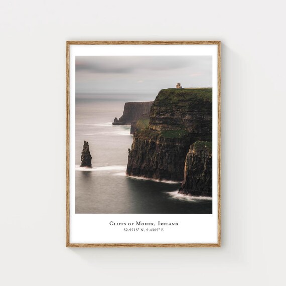 Cliffs of Moher Atlantic Ireland Sea Stack Ocean Waves Poster