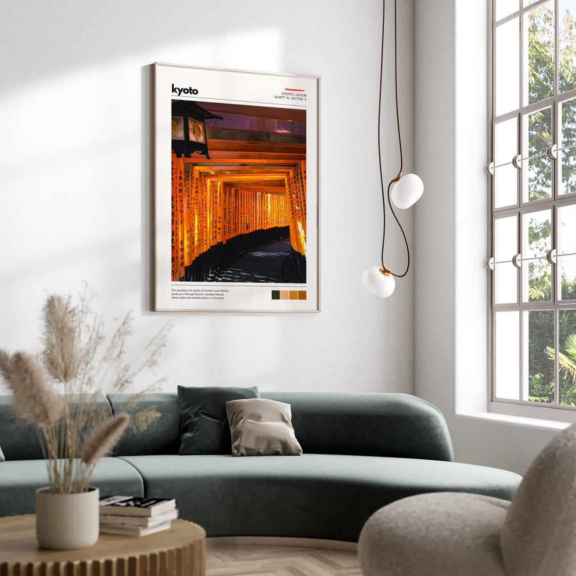 Kyoto Fushimi Inari Shrine Vermilion Torii Gates Tunnel Poster - Image 5