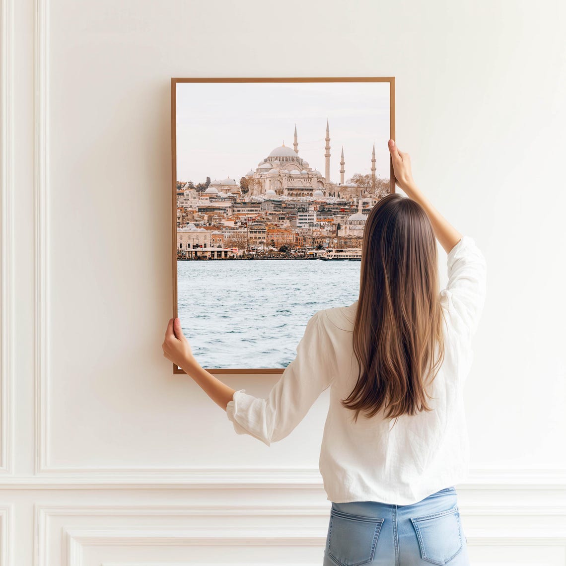 Istanbul Waterfront Grand Ottoman Mosque And Minarets Turkey Poster - Image 4