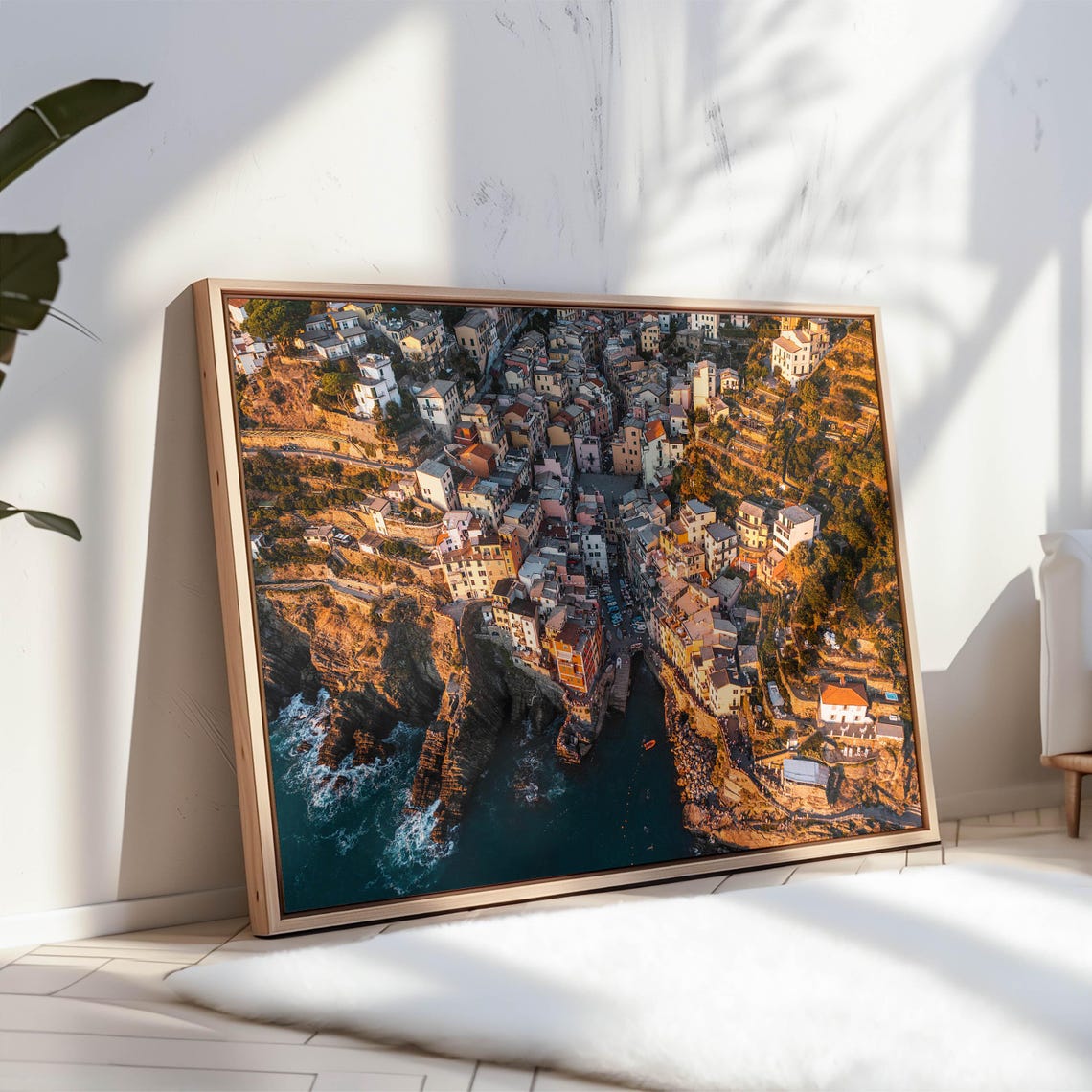 Riomaggiore Cinque Terre Liguria Cliffside Aerial Italy Poster - Image 3