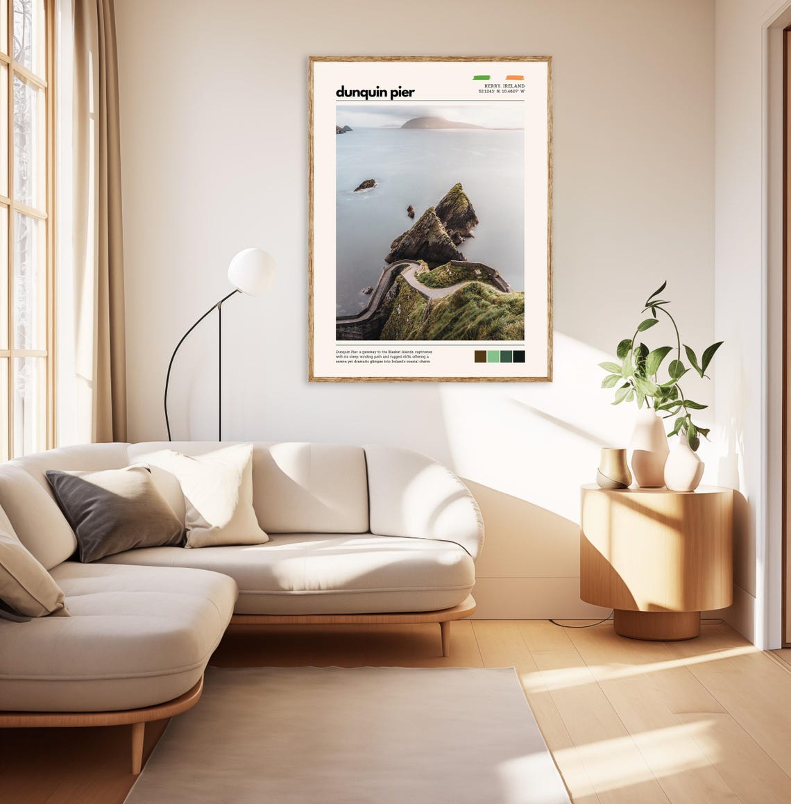 Dunquin Pier Kerry Ireland Winding Cliff Path Ocean View Travel Poster - Image 3
