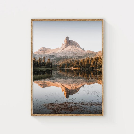 Lago Di Federa The Dolomites Italian Alps Italy Mountain Photography Wall Art Print Housewarming Gift Idea Art For New Home