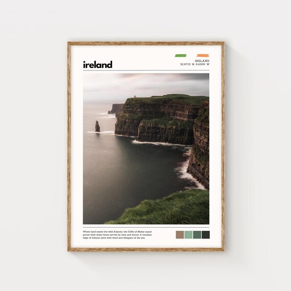 Cliffs of Moher Ireland Wild Atlantic Dramatic Coastline Poster