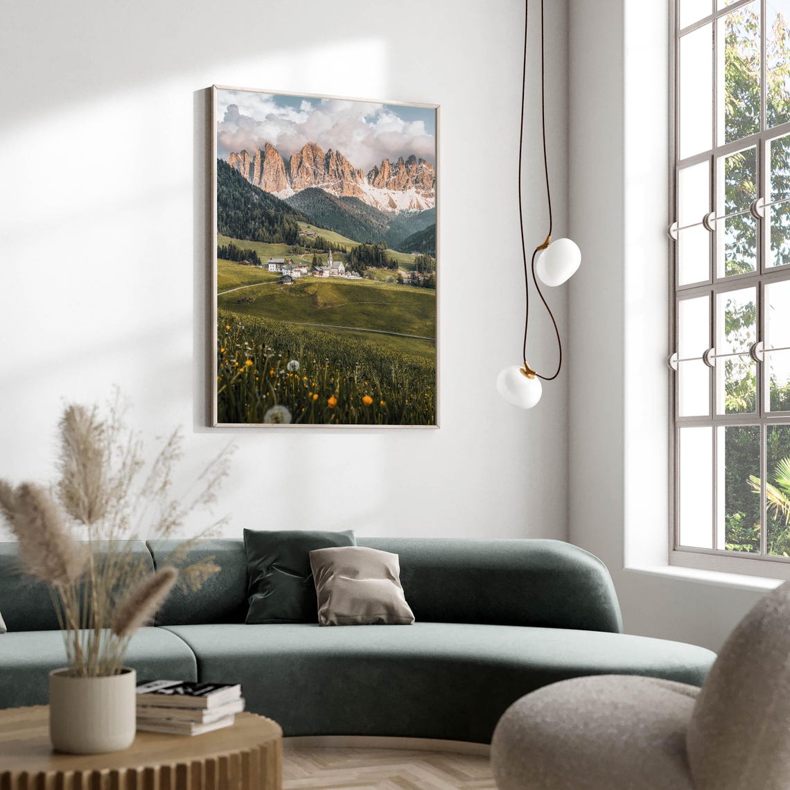 Magdalena Val di Funes Dolomites Village Alpine Church Poster - Image 2