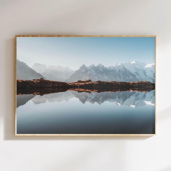 Lacs Des Chserys Chamonix French Alps France Landscape Photography Wall Art Print Art For New Home Modern Decor