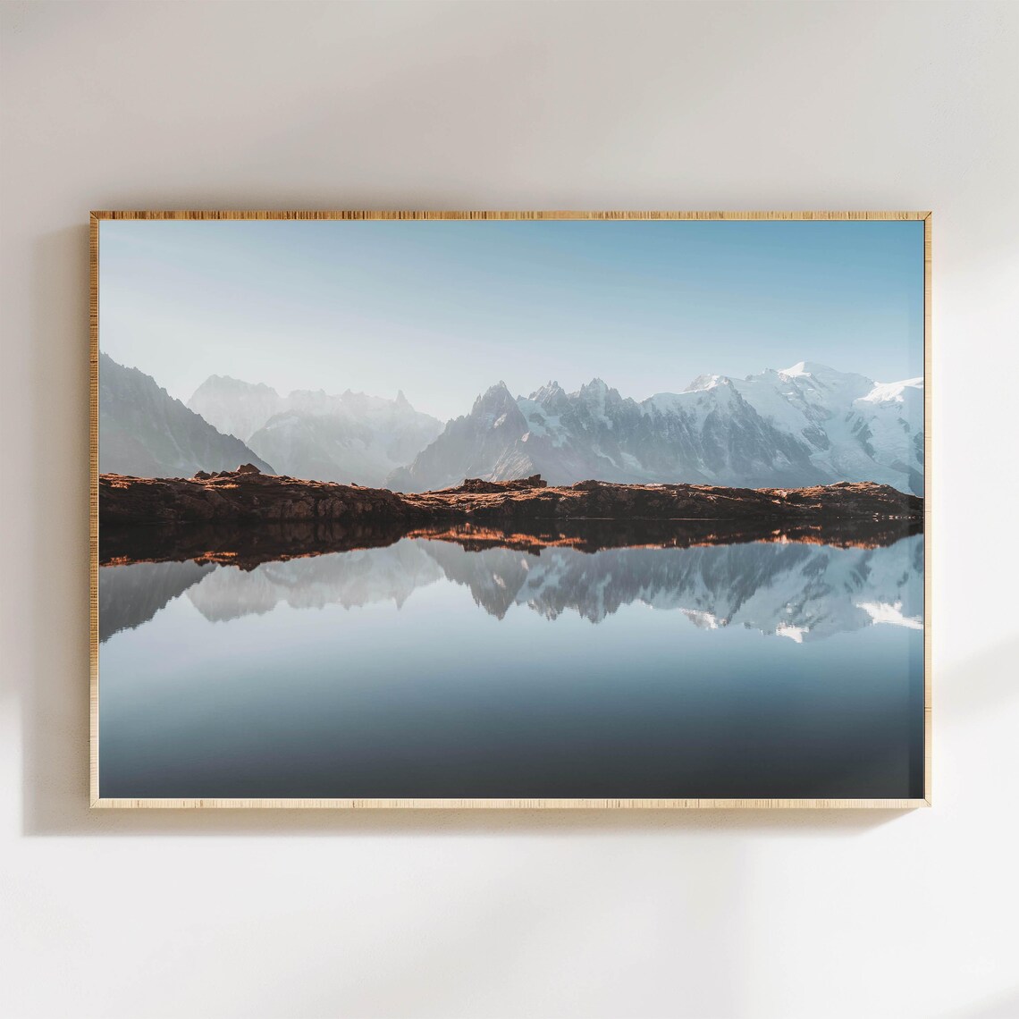 Mont Blanc Reflected In Lacs Des Cheserys Chamonix French Alps Poster