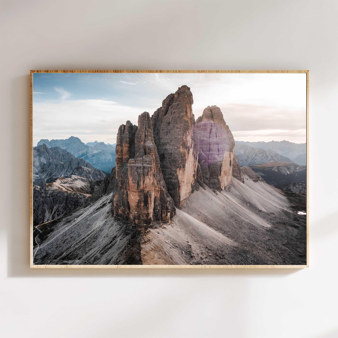 Tre Cime Di Lavaredo Italy Art Print, Dolomites