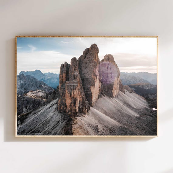 Tre Cime Di Lavaredo Italy Art Print, Dolomites
