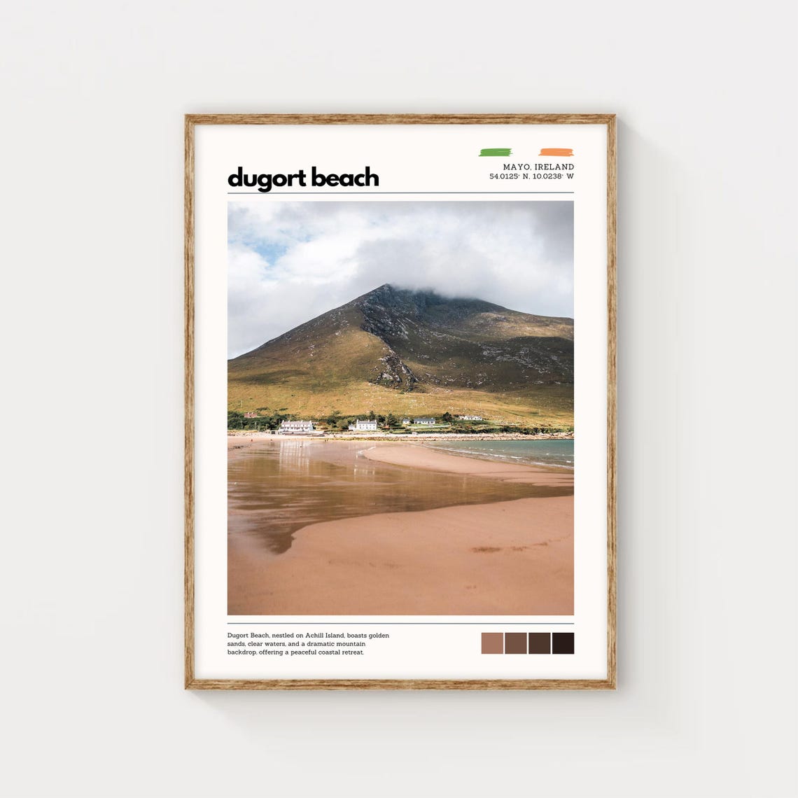 Dugort Beach Achill Island Ireland Golden Sands Mountain Poster