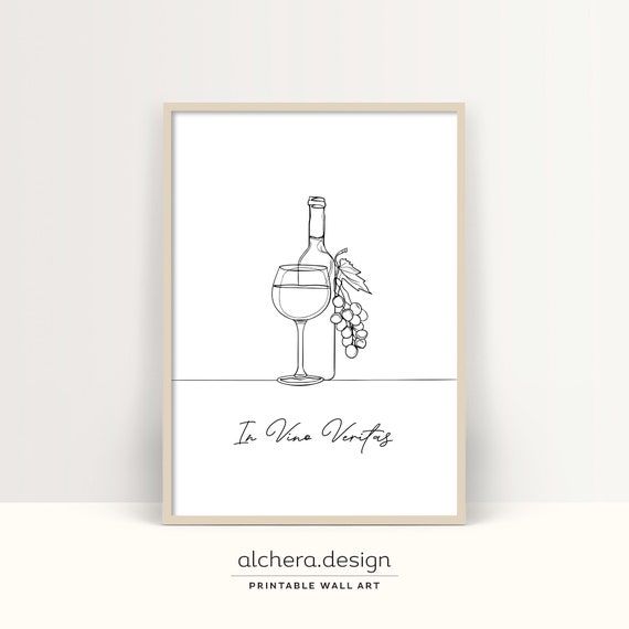 In Vino Veritas Latin Phrase Wine Poster
