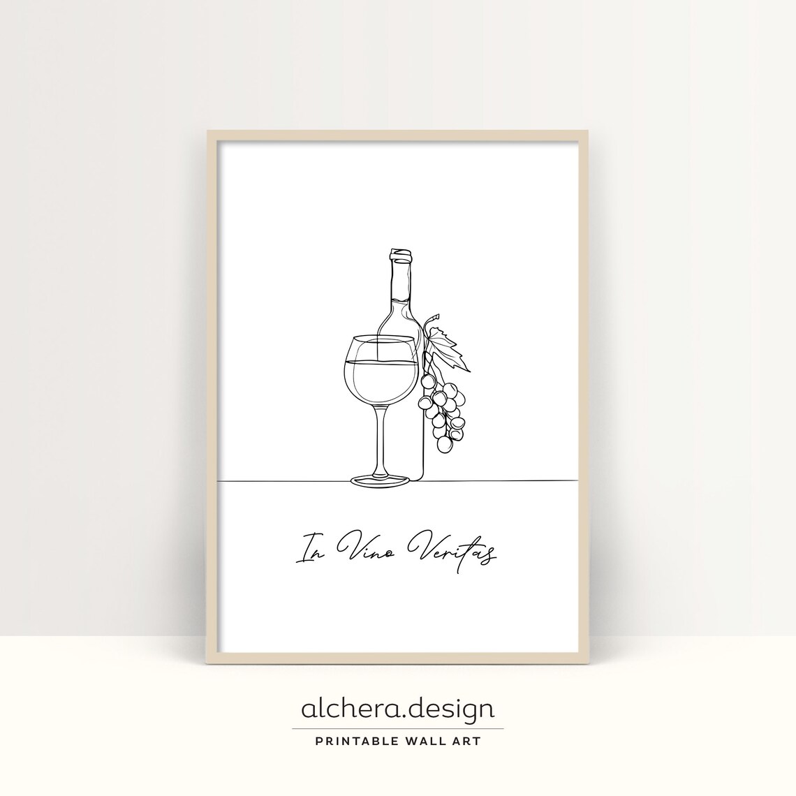 In Vino Veritas Latin Phrase Wine Poster
