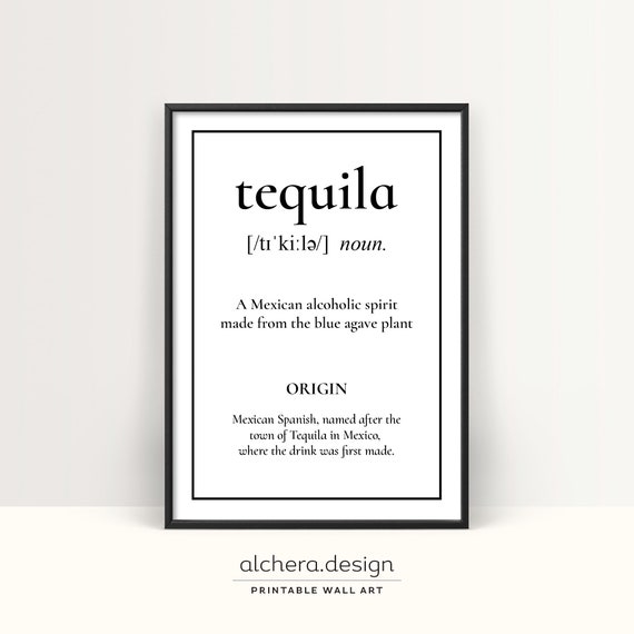 Tequila Cocktail Bar Wall Art Print