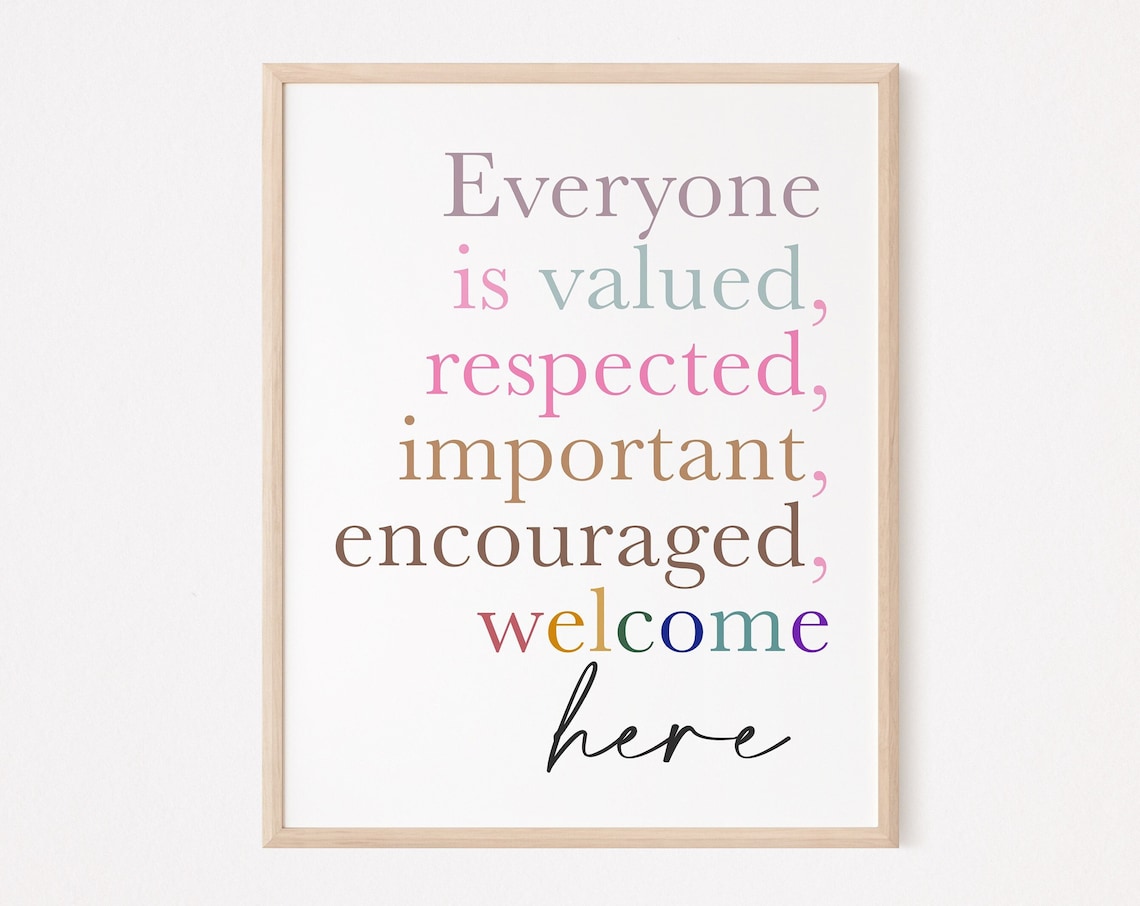 Neurodiversity Inclusivity Art Print, Classroom Office
