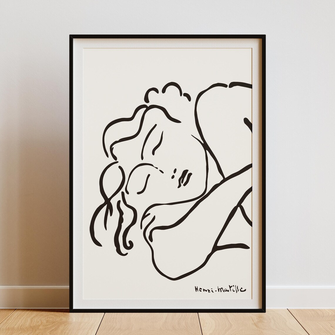 Matisse Line Art Print, Minimalist French Modern