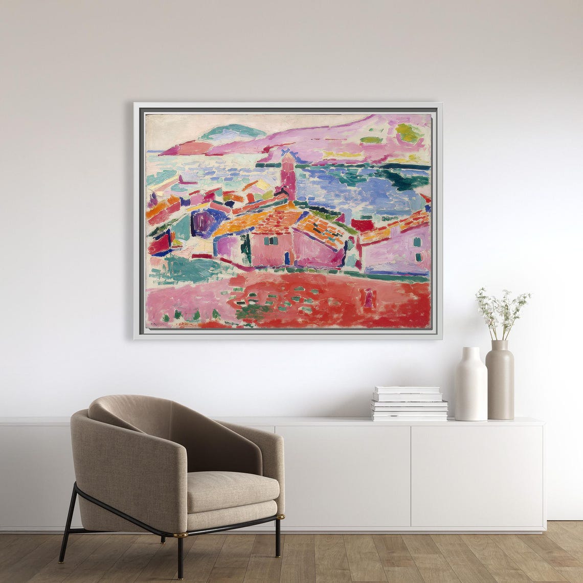 Matisse Landscape Wall Art Pink Poster Modern Art Mid Century Modern Abstract Painting Wall Art - Image 2