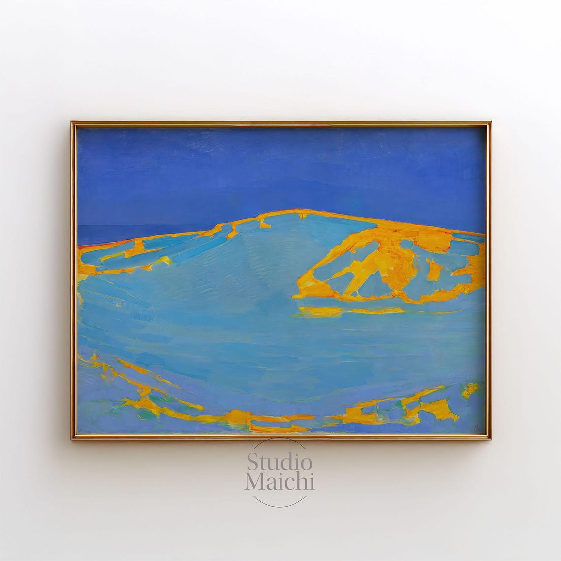 Piet Mondrian Summer Dune Zeeland Blue Coastal Landscape Art Poster