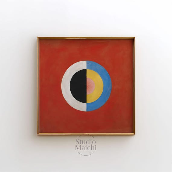 Hilma Af Klint Swan Geometric Abstract Wall Art Modern Poster Colorful Bauhaus Print Minimalist Art Art