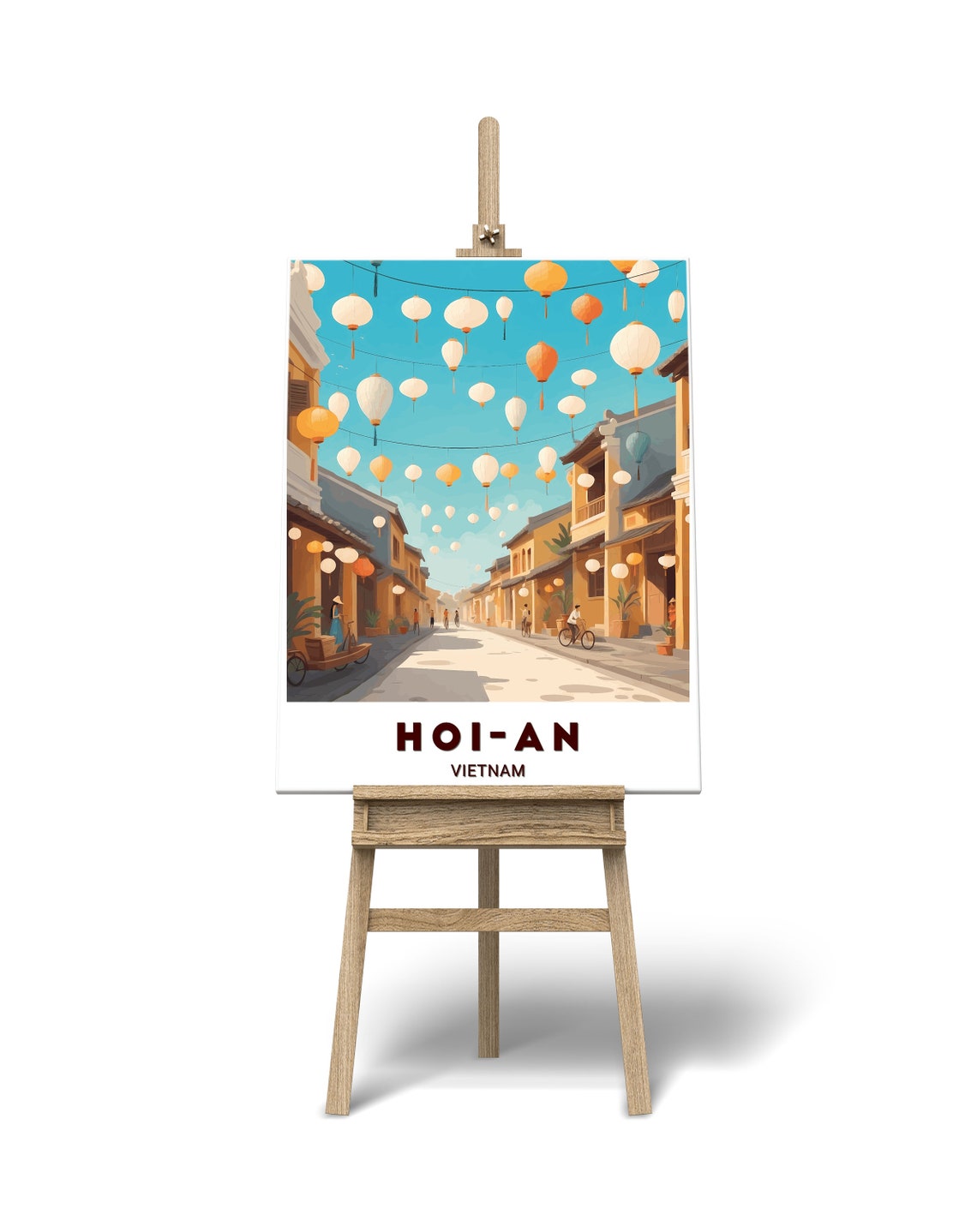 Hoi An Vietnam Lantern Street Old Town Daytime Travel Poster - Image 3