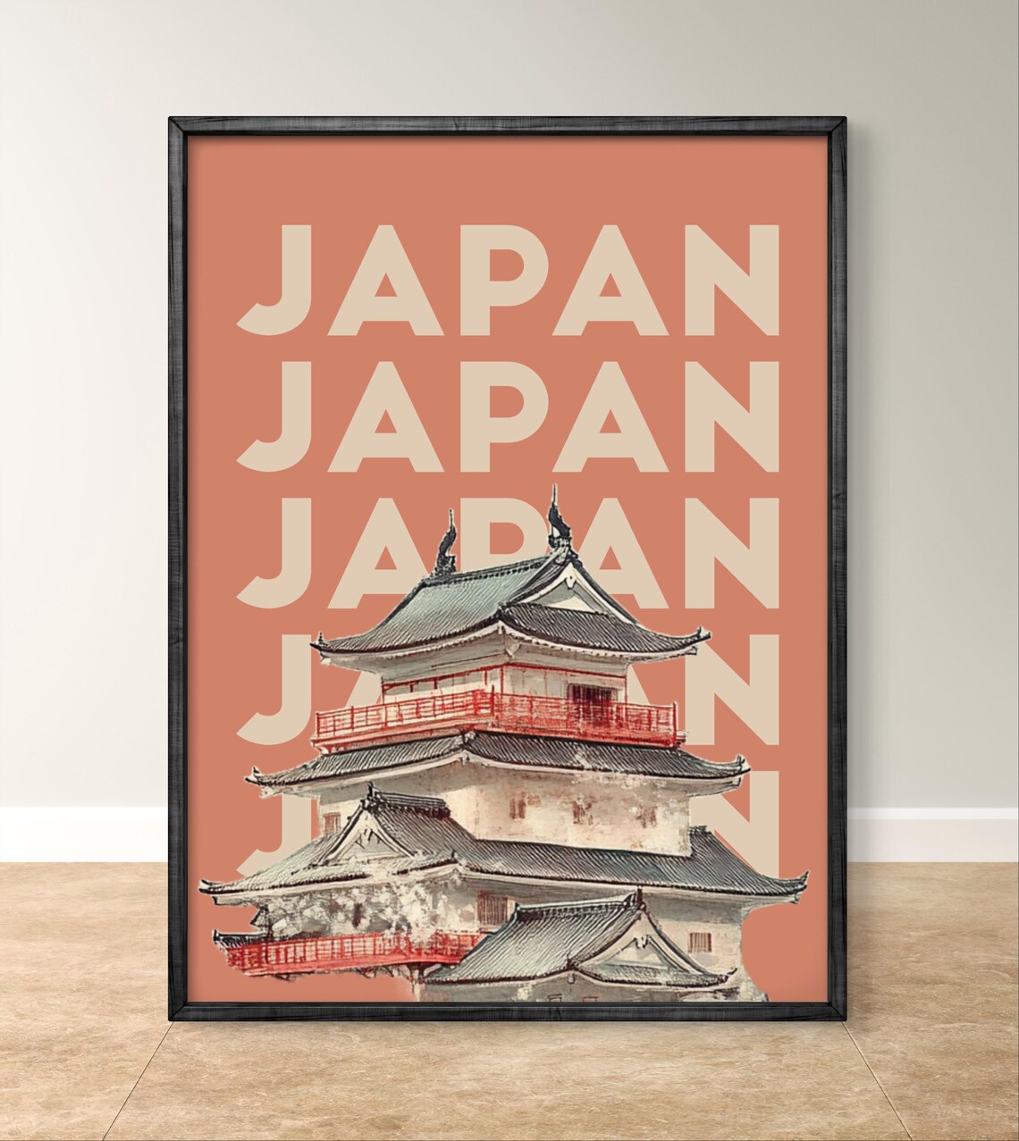 Japan Poster, Japanese Castle Architecture