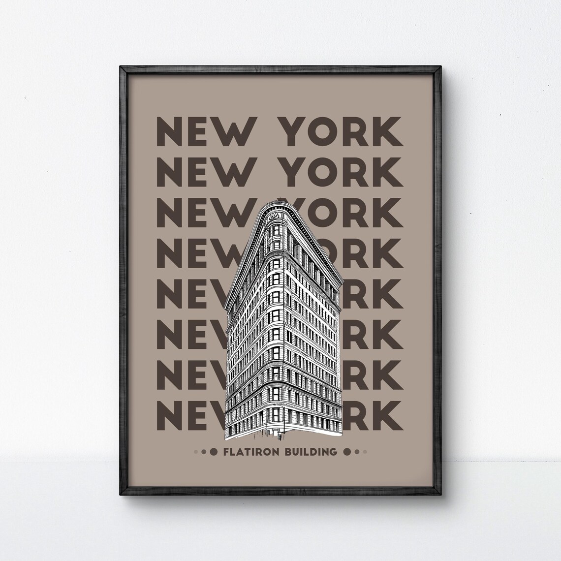 New York Flatiron Poster, Stylish Architecture Decor