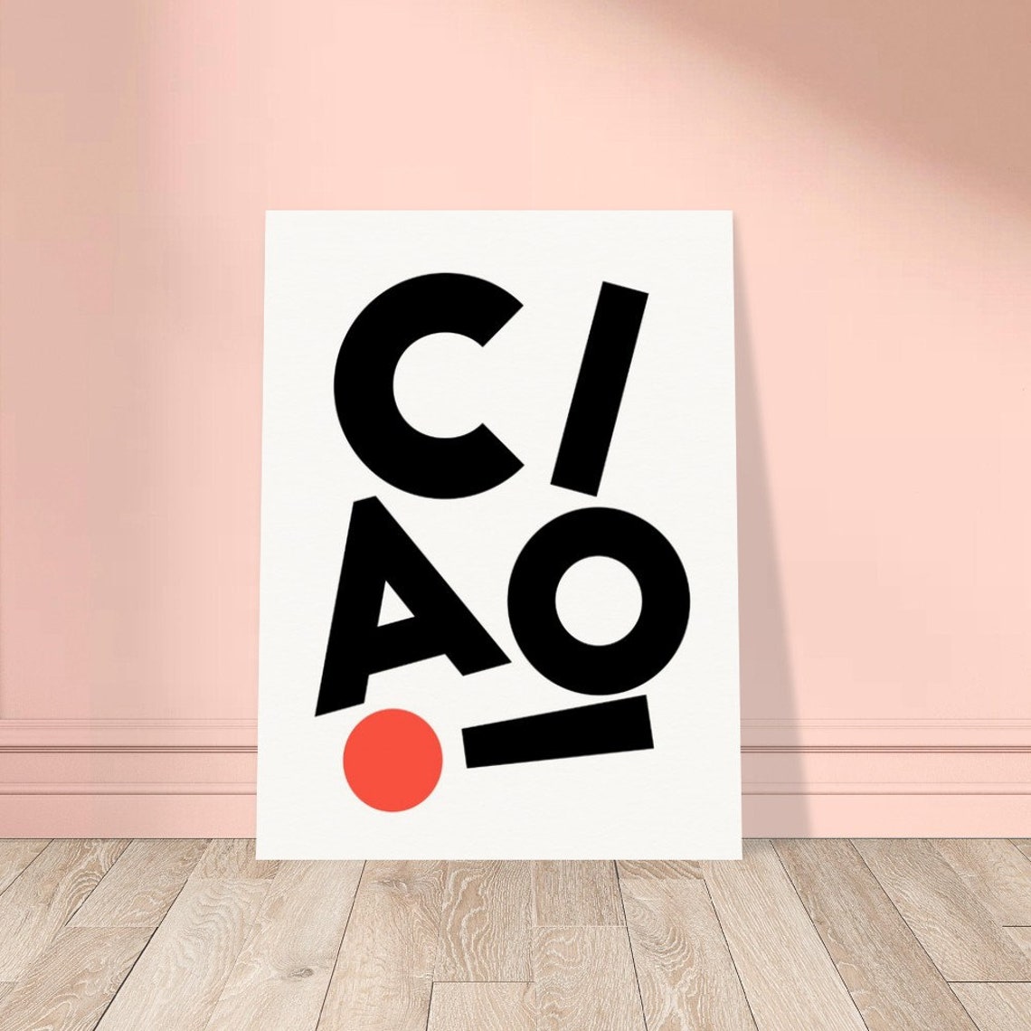 Ciao Wall Art Ciao Poster Playful Misaligned Letters Black And White Decor Perfect Housewarming Gift - Image 2