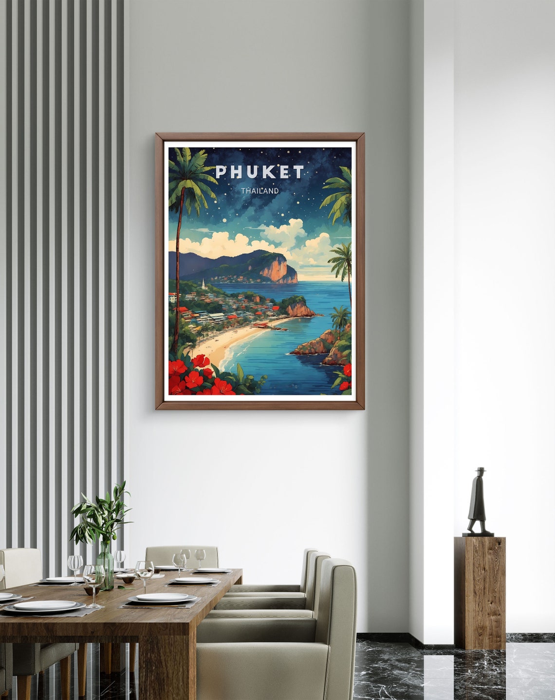 Phuket Thailand Starry Night Beach Tropical Paradise Island Poster - Image 3