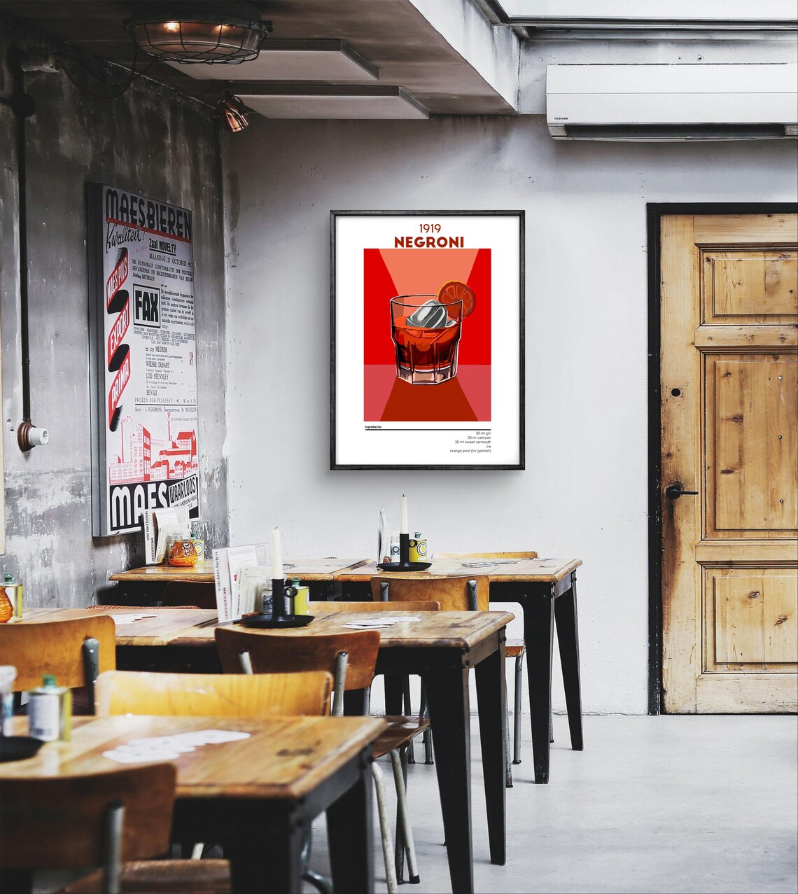 Vintage Negroni Poster, Classic Italian Cocktail - Image 2