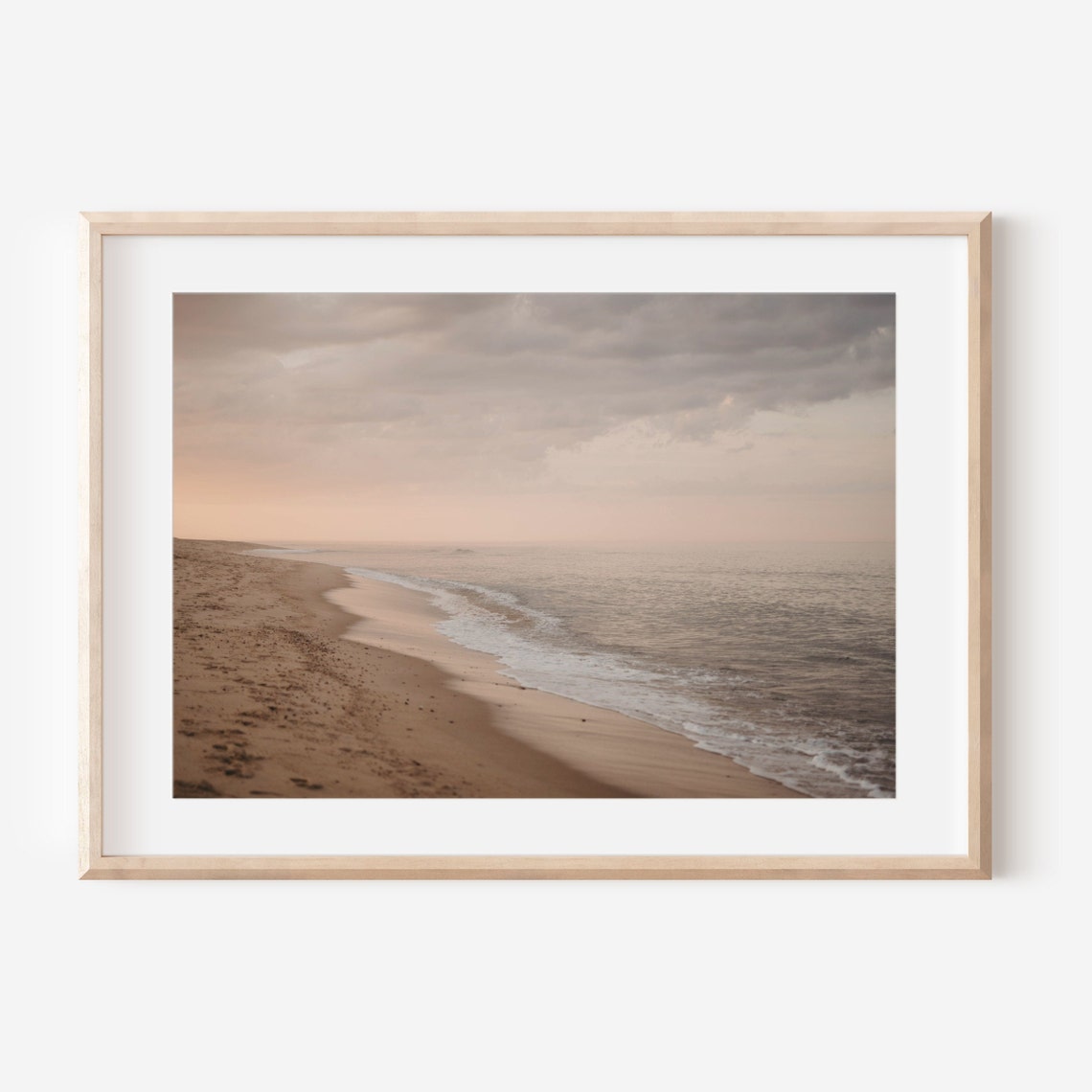 Cape Cod Beach Sunset Soft Waves Marconi Beach Shoreline Poster