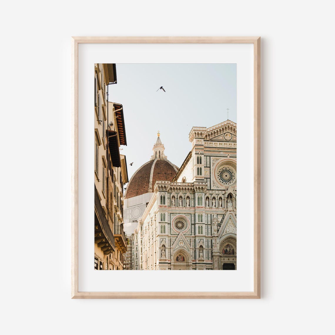 Florence Cathedral Dome and Marble Facade at Sunrise Italy Poster