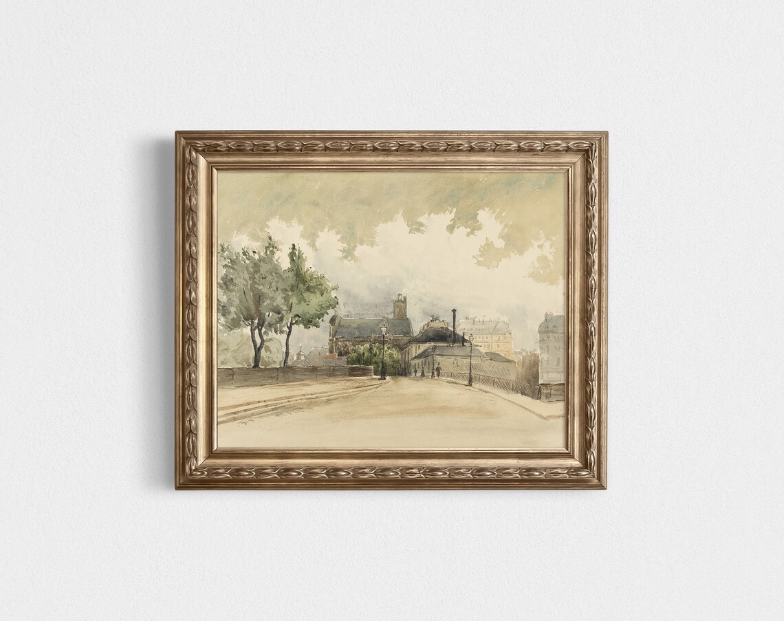 Paris Cityscape Painting, European Art Print - Image 2
