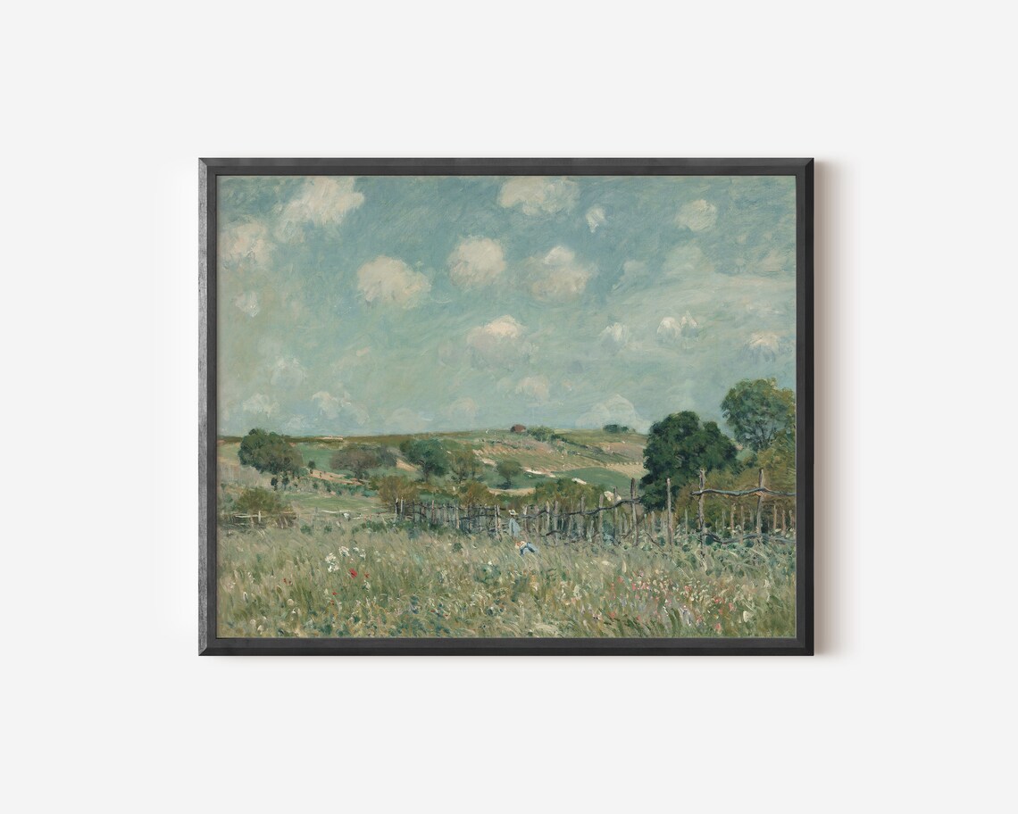 Vintage Spring Landscape Art Print, Nursery Farmhouse - Image 2