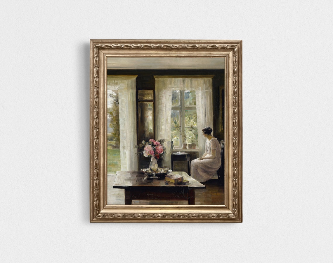 Victorian Portrait Painting of Woman, Art Print - Image 4