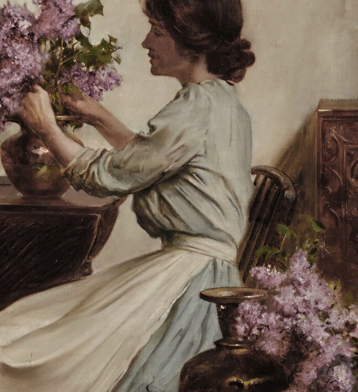 Vintage Victorian Portrait Florist Art Print - Image 3