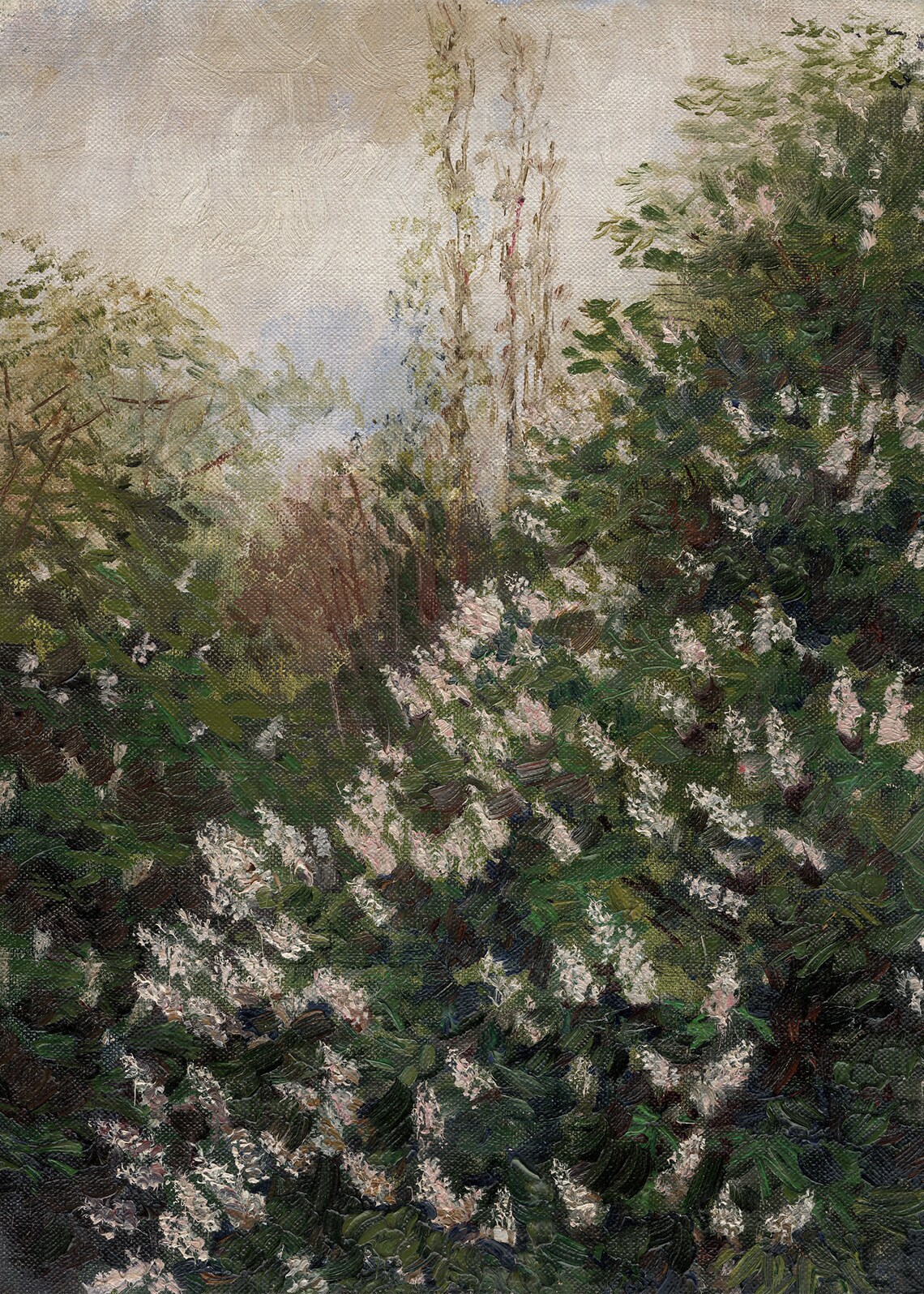 Lilac Tree Painting, Spring Country Landscape Art Print - Image 4