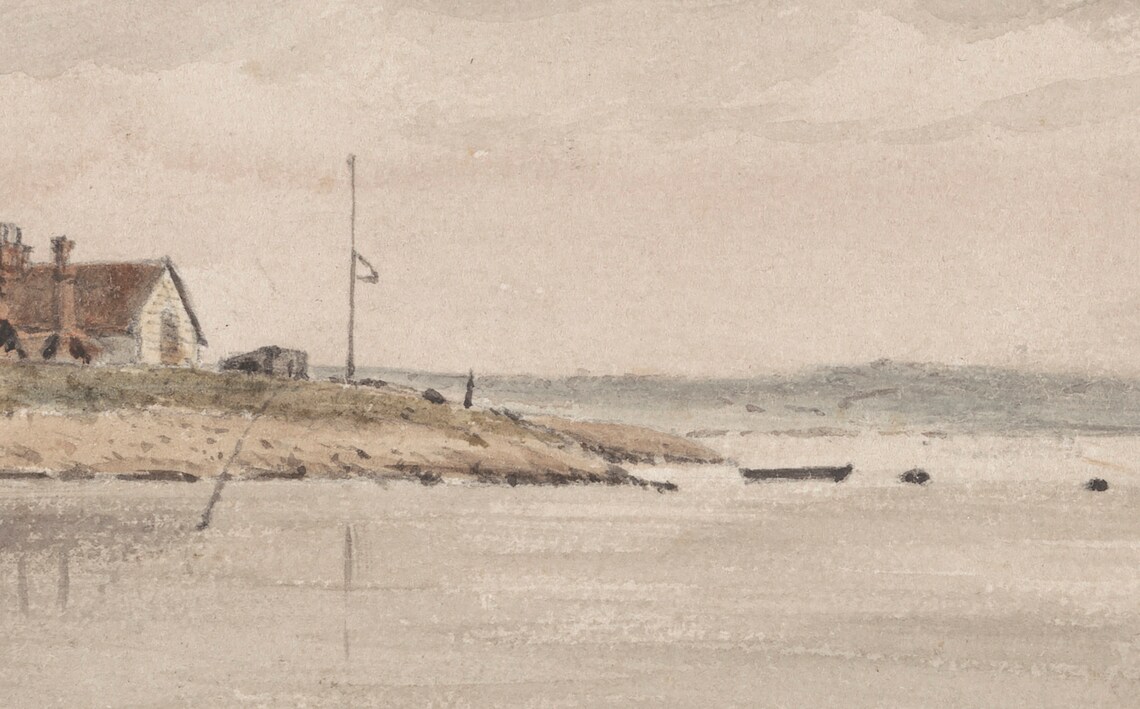 Neutral Seascape Painting, Coastal Vintage Art Print - Image 3