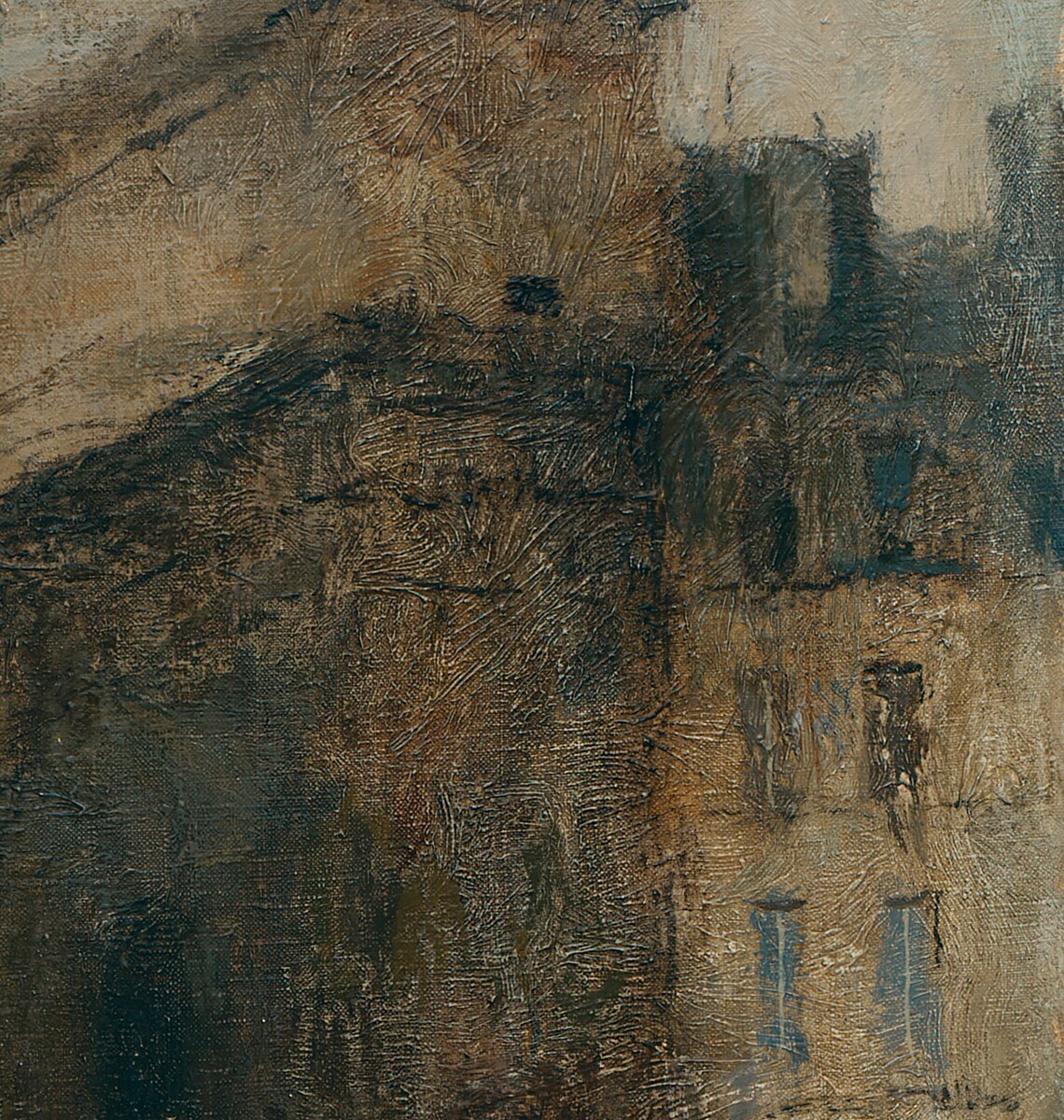 Moody Architecture Painting Antique Cityscape Art Print - Image 4